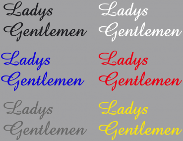 Aufkleber Ladys Gentlemen